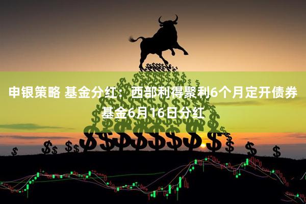 申银策略 基金分红：西部利得聚利6个月定开债券基金6月16日分红