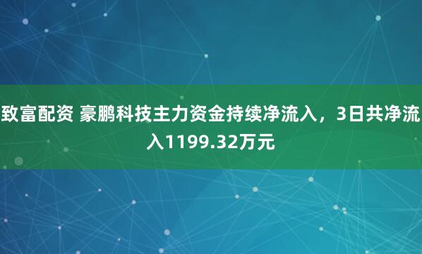 致富配资 豪鹏科技主力资金持续净流入，3日共净流入1199.32万元