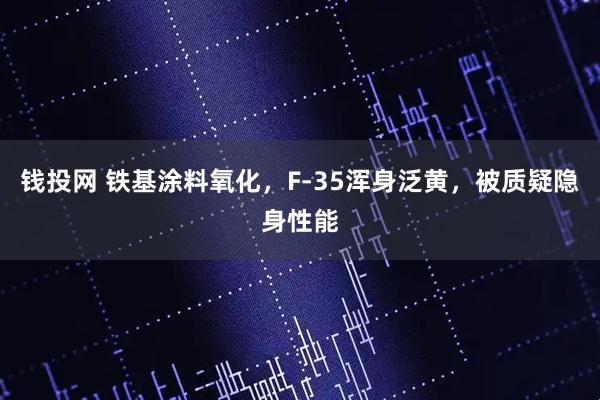 钱投网 铁基涂料氧化，F-35浑身泛黄，被质疑隐身性能